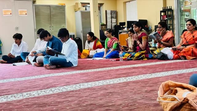 Guru Paurnami satsang at the asramam