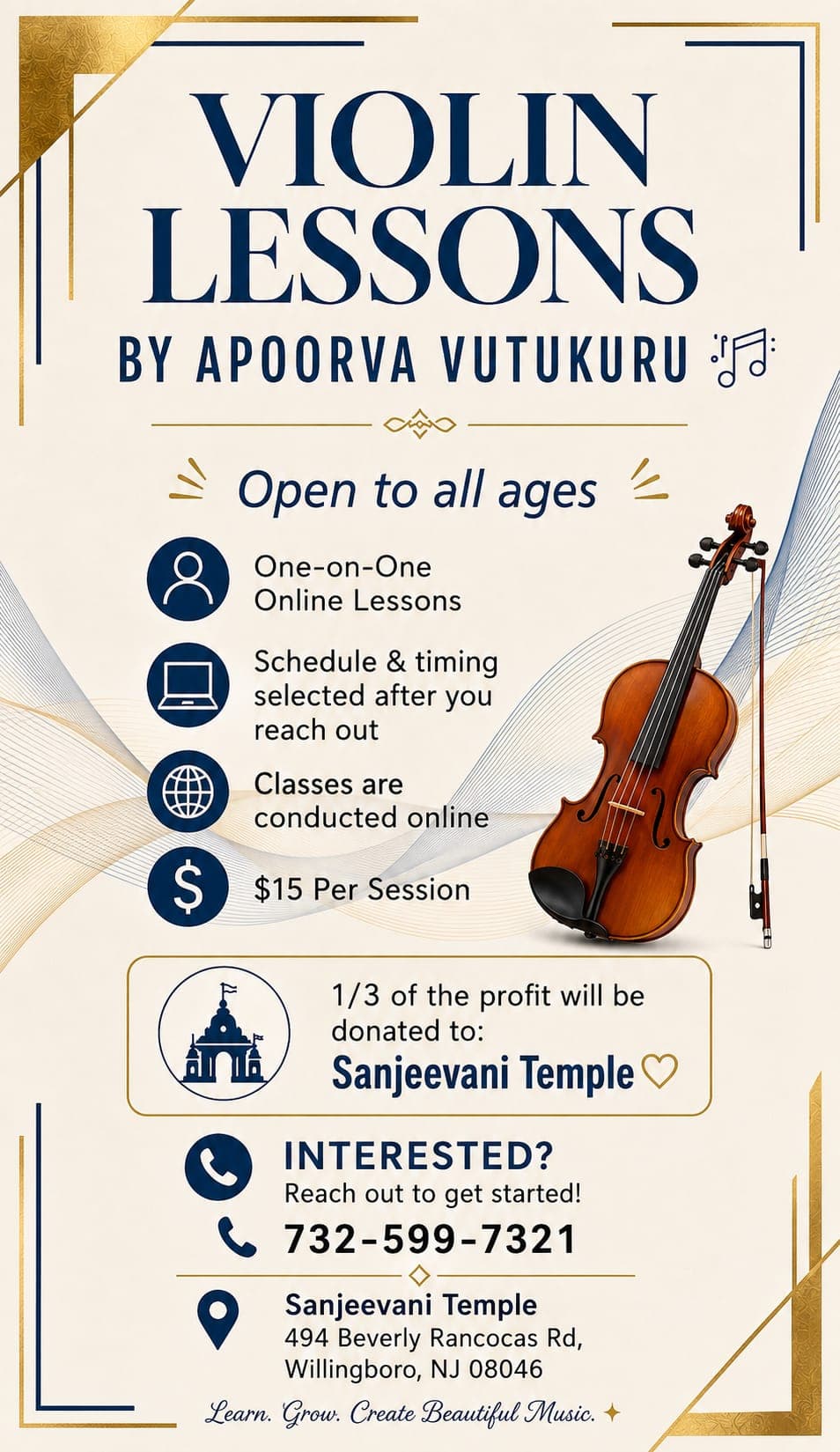 Violin Lessons by Apoorva Vutukuru