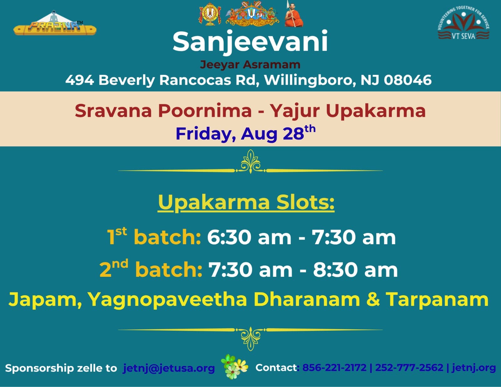 Sravana Poornima — Yajur Upa:karma