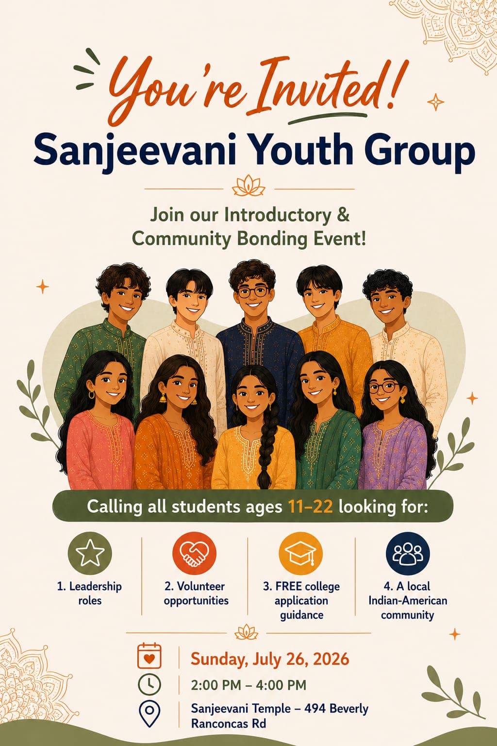 Sanjeevani Youth Group — Intro Event