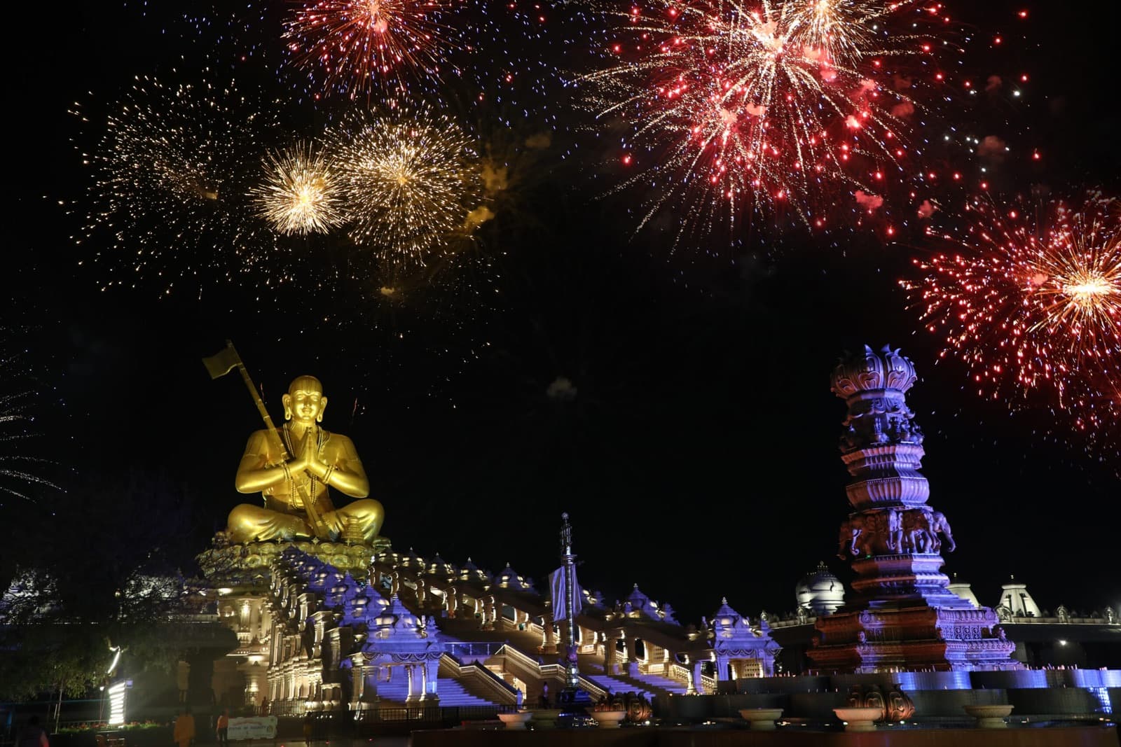 Fireworks over the Statue of Equality